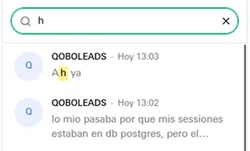 Búsqueda avanzada de chats y multimedia en qoboleads
